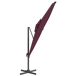 Acheter Maison Chic Parasol Jardin | Parasol cantilever à double toit Bordeaux Rouge 400x300 cm - GKD92569