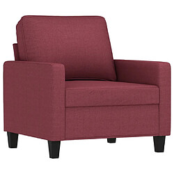 Avis vidaXL Fauteuil avec repose-pied Rouge bordeaux 60 cm Tissu