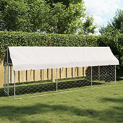 vidaXL Chenil extérieur avec toit 400x100x150 cm