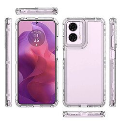 Htdmobiles Coque pour Motorola Moto G04 / G04s / G24 / G24 Power / E14 - housse etui silicone gel fine 360 integrale (avant et arriere) + film ecran - TRANSPARENT