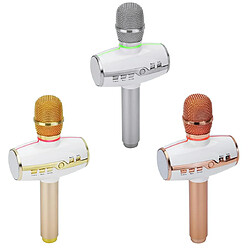 Yonis Microphone Bluetooth Sans Fil RGB Karaoke