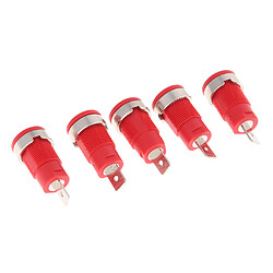 5pcs 4mm prise banane prise de sécurité du panneau de fixation du support de liaison borne 32a rouge pas cher