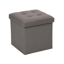 Atmosphera, Createur D'Interieur Pouf pliant carré Lysandre - gris - Atmosphera