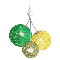 Guirled Luminaire Suspension E27 Télécommande chanvre - Canopée