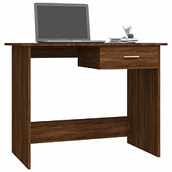 Avis Maison Chic Bureau,Table de travail,bureau de travail pour chambre Chêne marron 100x50x76 cm Bois d'ingénierie -GKD68431