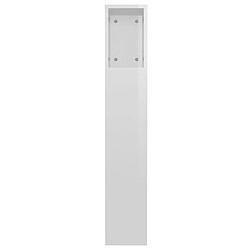 Acheter vidaXL Armoire de tête de lit blanc brillant 120x18,5x102,5 cm