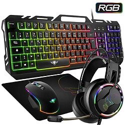 Spirit of Gamer Pack GAMER PRO-ULTIMATE MKH5 SOURIS RGB + CLAVIER RGB + TAPIS SOURIS RGB + Convertisseur consoles NINTENDO SWITCH PS4 XBOX