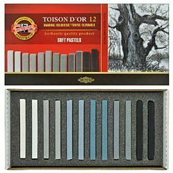 Koh-I-Noor Toison D'or - 12 Square Soft Pastels - Special Shades. 8592G