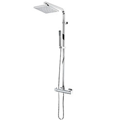 Colonne de douche design carre Robinet Mitigeur thermostatique chrome