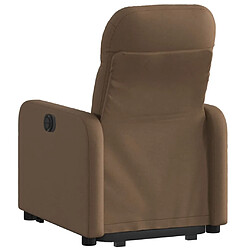 Avis vidaXL Fauteuil inclinable Marron Tissu