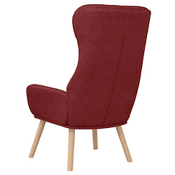 Maison Chic Chaise de relaxation | Fauteuil relax Rouge bordeaux Tissu -GKD88750 pas cher