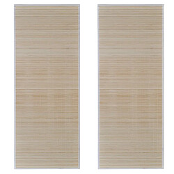 Decoshop26 Lot de 2 tapis rectangulaires Bambou naturel 120x180 cm DEC023996