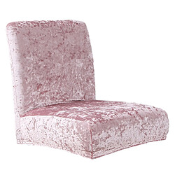 Housse De Chaise Courte à Dossier Bas Housse De Tabouret De Bar Rose Clair