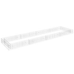 vidaXL Lit surélevé à gabion Acier galvanisé 400x100x20 cm