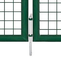 Avis vidaXL Portail en treillis de jardin acier 390x100 cm vert