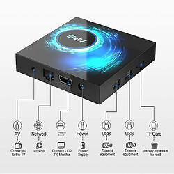 Universal T95 TV Box pour Android 10 Allwinner H616 Quad Core 6K WiFi Android 4 Go RAM 64 Go Rom 10.0 Media pas cher