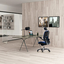 Siège de bureau / Siège pivotant VAPOR LUX, tissu bleu hjh OFFICE