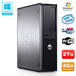 PC DELL Optiplex 780 DT Intel E8400 3Ghz 4Go Disque 2000Go WIFI Win 7 Pro - Occasion