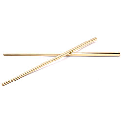 vhbw 1x paire de baguettes chopsticks en acier inoxydable - or