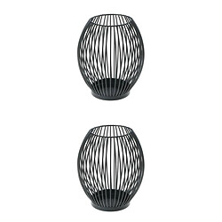 2 Pcs Fil De Fer Thé Lumière Bougie Cas Maison Jardin Ornement Créatif Art Cadeau