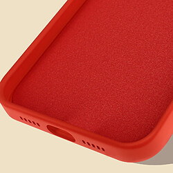 Avizar Coque Magsafe iPhone 12 Silicone Intérieur Soft-touch Mag Cover rouge pas cher