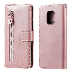 Etui en PU poche zippée mode or rose pour votre Xiaomi Redmi Note 9S/9 Pro Max/9 Pro