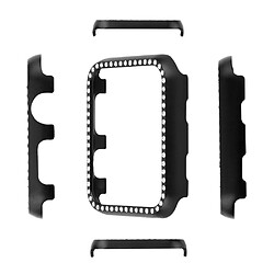 Bumper en métal rigide bumper en alliage diamant noir pour votre Apple Watch Series 4 40mm