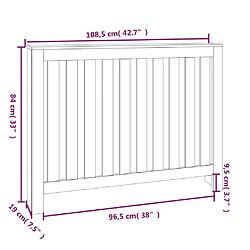 Acheter vidaXL Cache-radiateur Blanc 108,5x19x84 cm Bois massif de pin