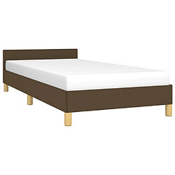 Avis Maison Chic Lit adulte - Cadre Structure de lit avec tête de lit Contemporain Marron foncé 80x200 cm Tissu -MN99814