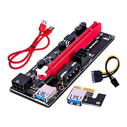 Avis PCI-E VER 009S 1x à 16x Extension Graphique Adaptateur USB 3.0 Câble USB Rouge