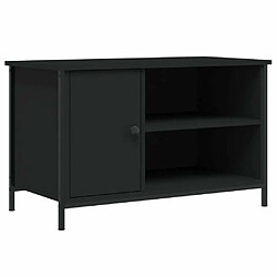 Maison Chic Meuble TV scandinave - Banc TV pour salon Noir 80x40x50 cm Bois d'ingénierie -MN62912