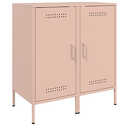 vidaXL Buffets 2 pcs rose 36x39x79 cm acier