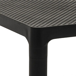 Ahd Amazing Home Design Table basse carré 45x45 cm café bar jardin intérieur extérieur Aviat, Couleur: Noir pas cher