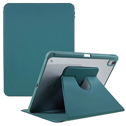 Etui en PU + TPU anti-chocs avec béquille rotative pour votre iPad Air (2020)/(2022) - vert nuit