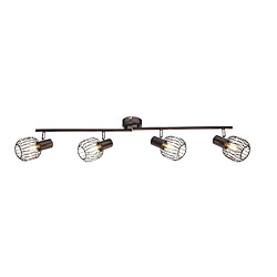 Globo Lighting Plafonnier spot design industriel Akin - 4 Ampoules - Marron bronze