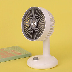 (Blanc) Petit Ventilateur de Bureau Chargement Usb Ventilateur Portable à Cinq Pales De Refroidissement Par Brise Puissant