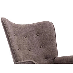 Acheter Vente-Unique Fauteuil à bascule en tissu chiné taupe ELMINA II