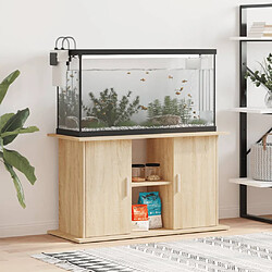 vidaXL Support d'aquarium chêne sonoma 101x41x58 cm bois d'ingénierie