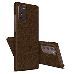 Avizar Coque Samsung Note 20 Rigide Finition Tissu Anti-traces Lavable marron