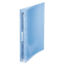 Classeur 4 anneaux plastique Viquel A4 personnalisable dos 3,5 cm bleu translucide