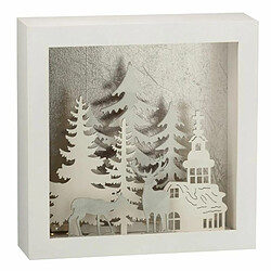 Paris Prix Décoration de Noël Led Hiver 24cm Blanc & Argent