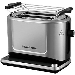 Russell Hobbs 26210-56 Grille Pain 1500W 240V Support Viennoiseries 2 Fentes Tactile Fonction Décongélation Inox Gris