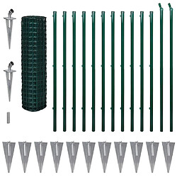 vidaXL Clôture Euro Acier 25 x 1,5 m Vert