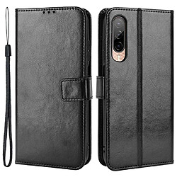 Htdmobiles Housse pour HTC Desire 22 Pro 5G - etui coque pochette portefeuille + verre trempe - NOIR