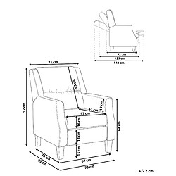 Avis Beliani Fauteuil EGERSUND Velours Taupe