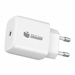 Chargeur Mural + Câble USB-C PcCom Blanc 20 W