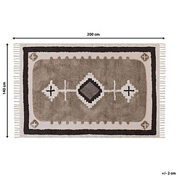 Beliani Tapis en coton Beige 140 x 200 cm GEYVE