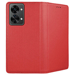 Avis Htdmobiles Housse pour OnePlus Nord 2T 5G - etui coque pochette portefeuille + film ecran - ROUGE MAGNET