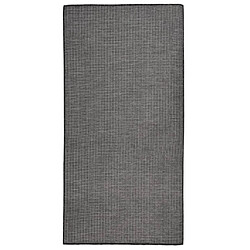 vidaXL Tapis à tissage plat d'extérieur 100x200 cm Gris