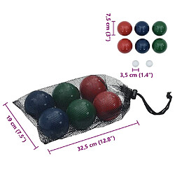 vidaXL Ensemble de boules Bocce 8 pcs sac de transport bois pin massif pas cher